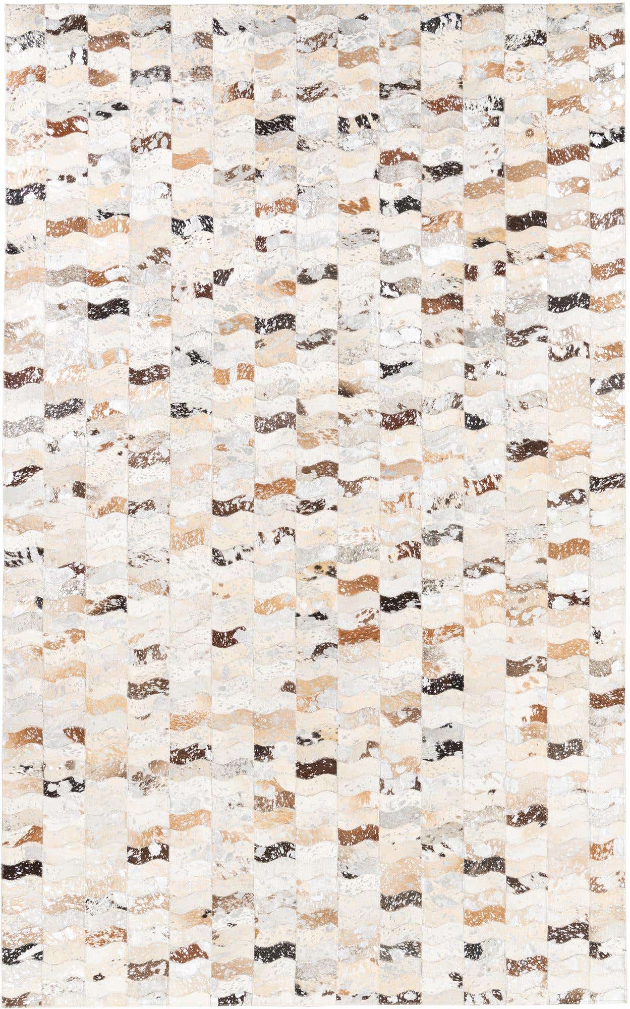 5' x 8' Cowhide Leather Rug