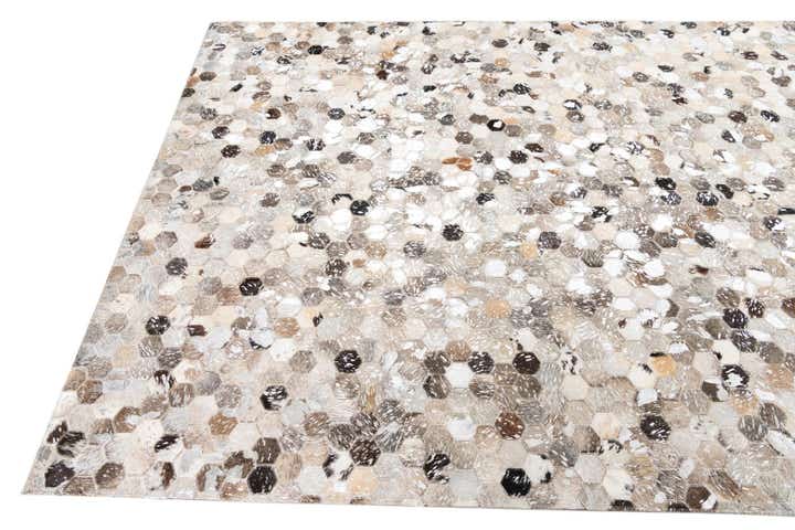 5' x 8' 1 Cowhide Leather Rug