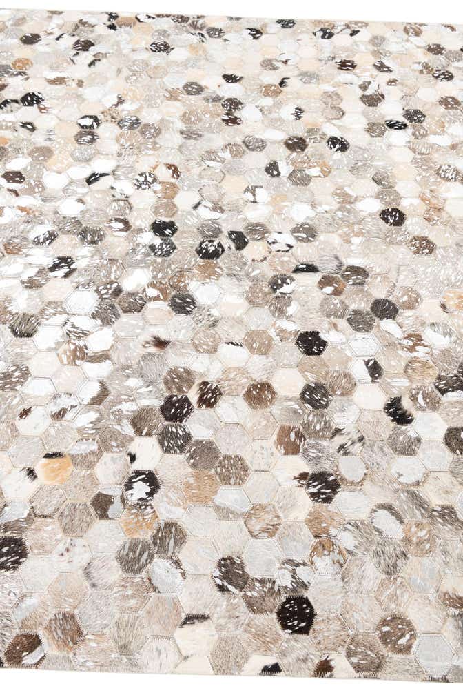 5' x 8' 1 Cowhide Leather Rug