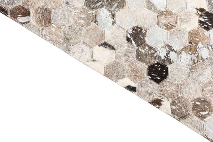 5' x 8' 1 Cowhide Leather Rug