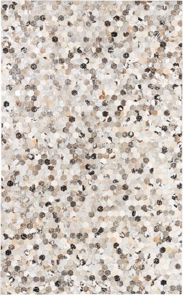 5' x 8' 1 Cowhide Leather Rug