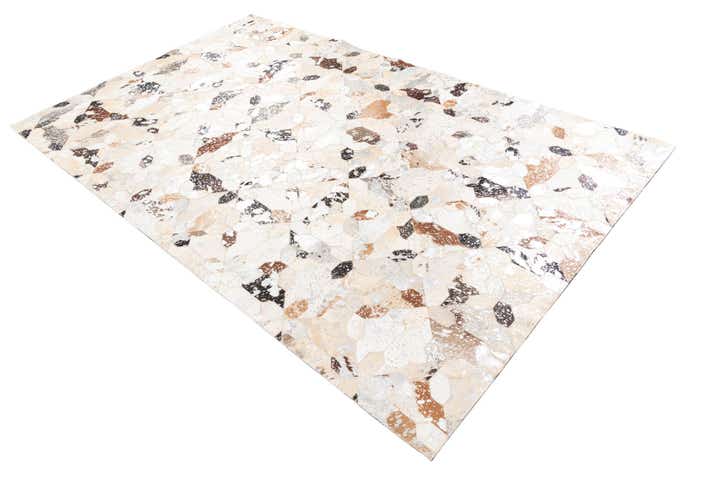 5' x 8' 2 Cowhide Leather Rug