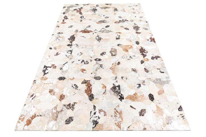 5' x 8' 2 Cowhide Leather Rug