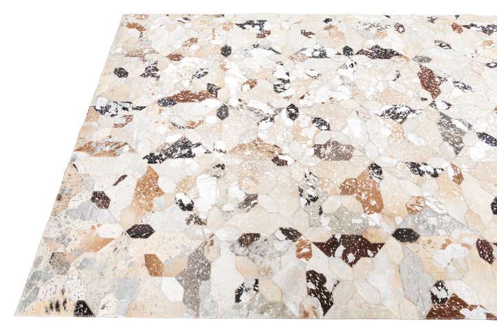 5' x 8' 2 Cowhide Leather Rug