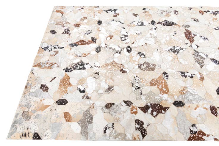 Detail image of 5' x 8' 2 Cowhide Leather Rug