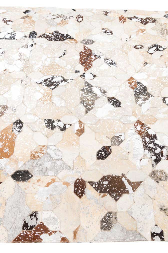 5' x 8' 2 Cowhide Leather Rug