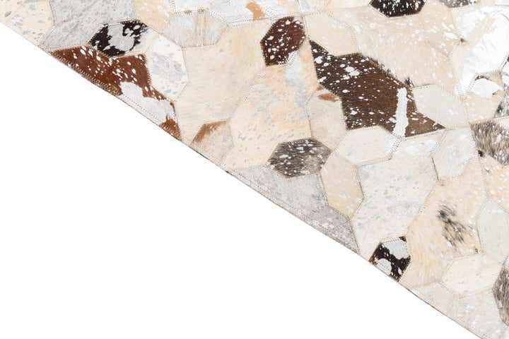 5' x 8' 2 Cowhide Leather Rug