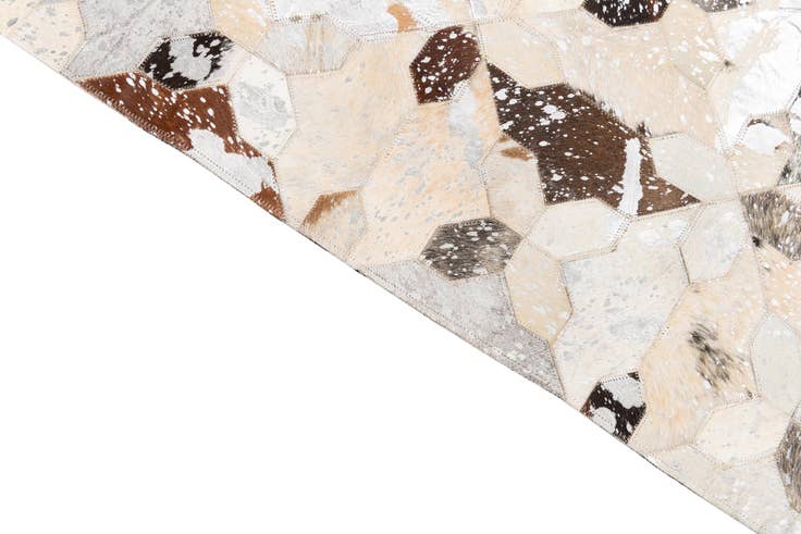 Detail image of 5' x 8' 2 Cowhide Leather Rug