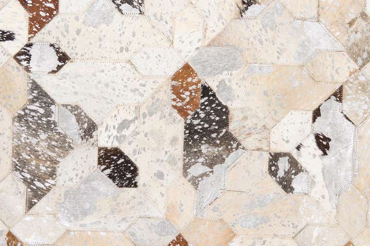 5' x 8' 2 Cowhide Leather Rug