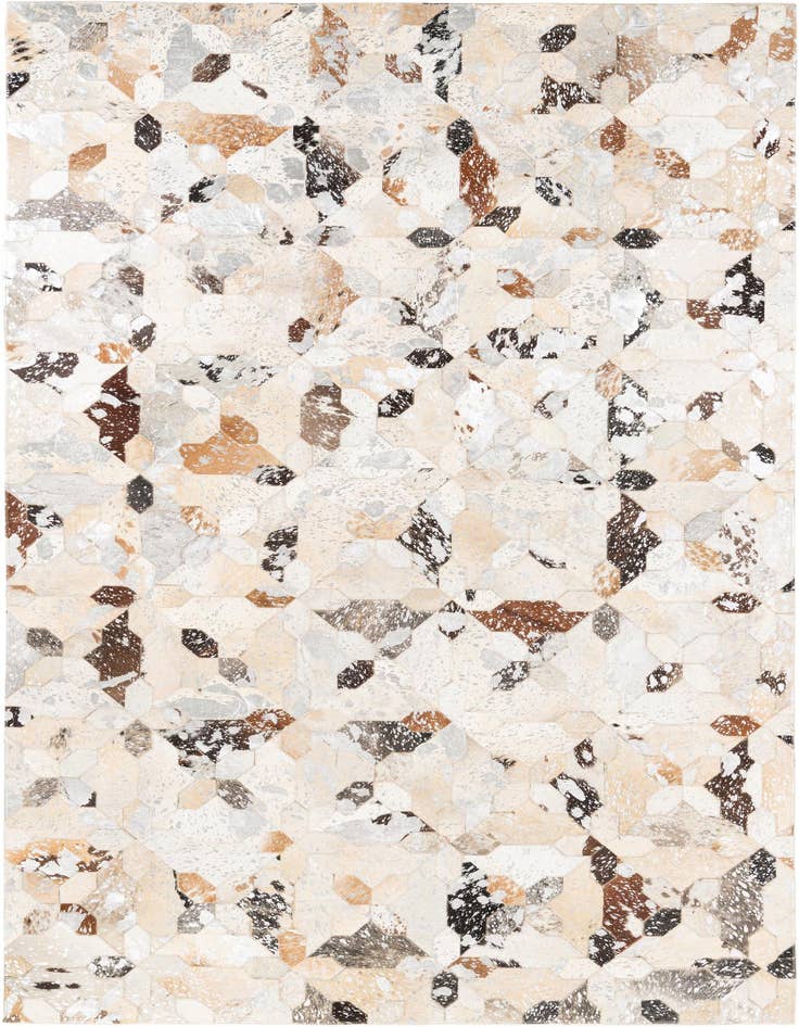 Detail image of 5' x 8' 2 Cowhide Leather Rug