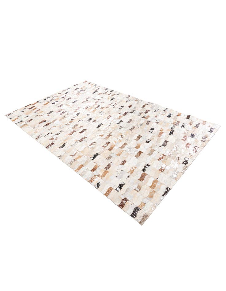 Detail image of 5' x 7' 10 Cowhide Leather Rug