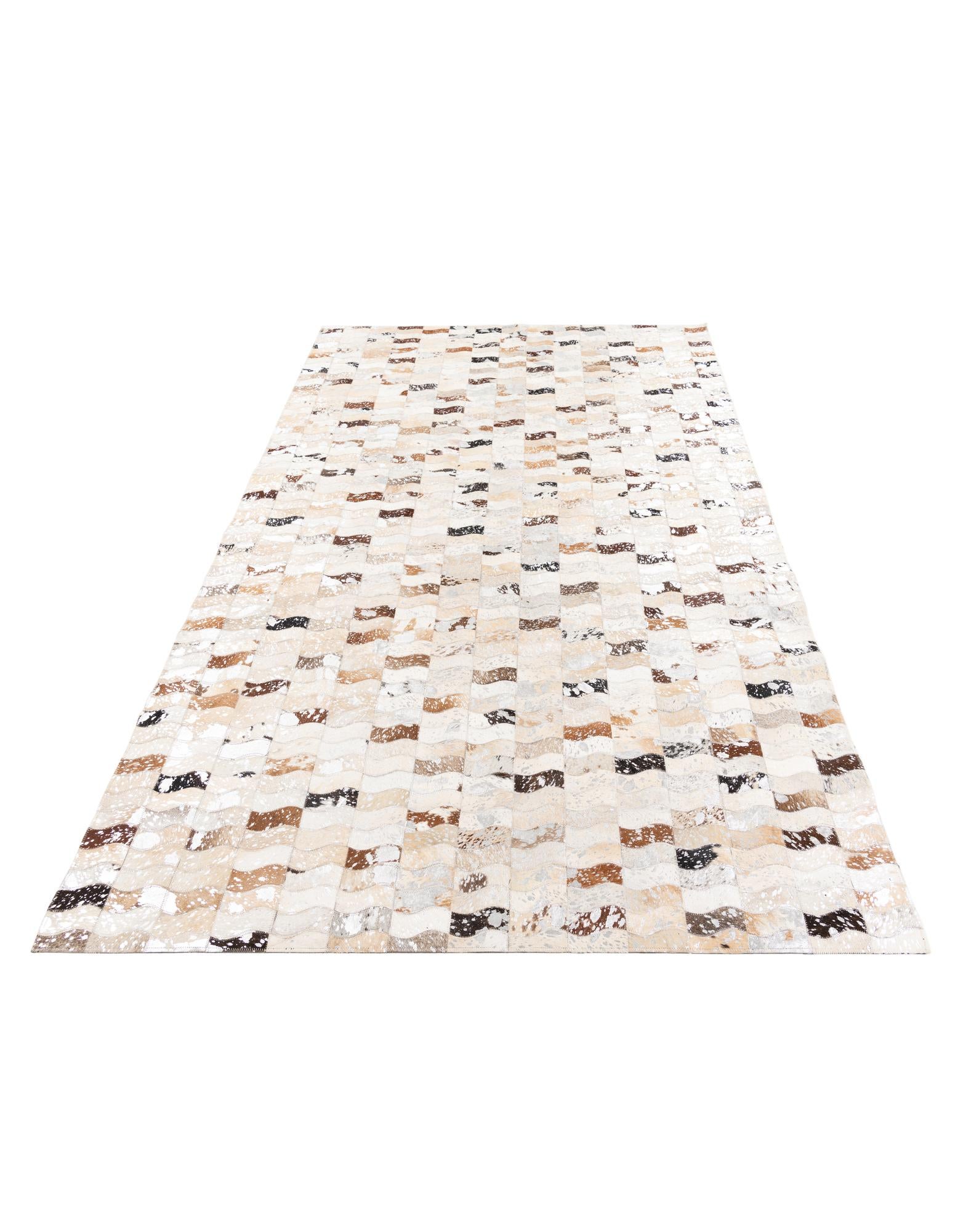 5' x 7' 10 Cowhide Leather Rug