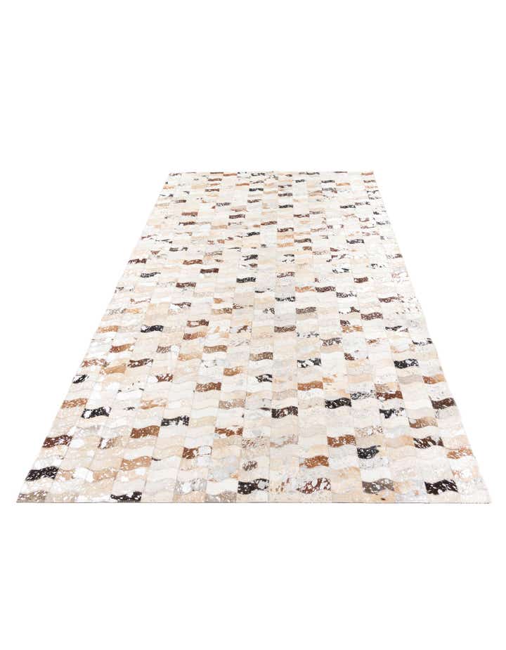 5' x 7' 10 Cowhide Leather Rug