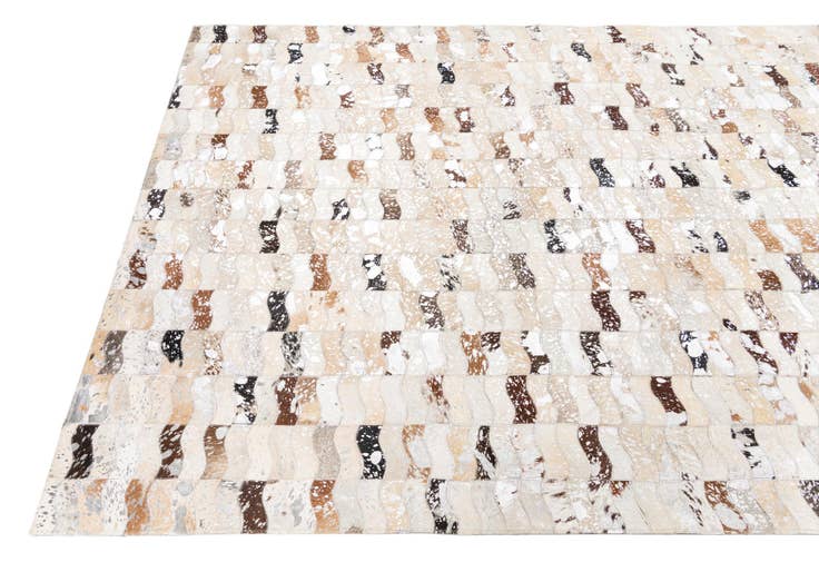 Detail image of 5' x 7' 10 Cowhide Leather Rug