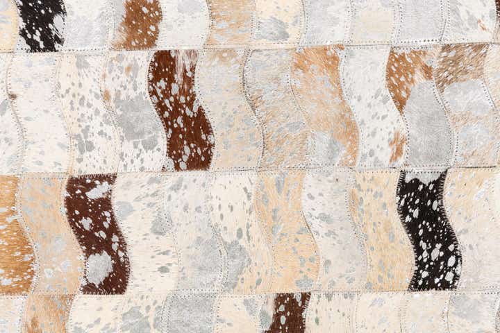 5' x 7' 10 Cowhide Leather Rug