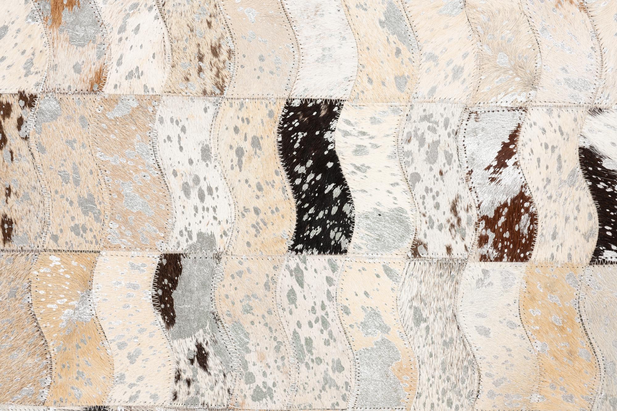 5' x 7' 10 Cowhide Leather Rug