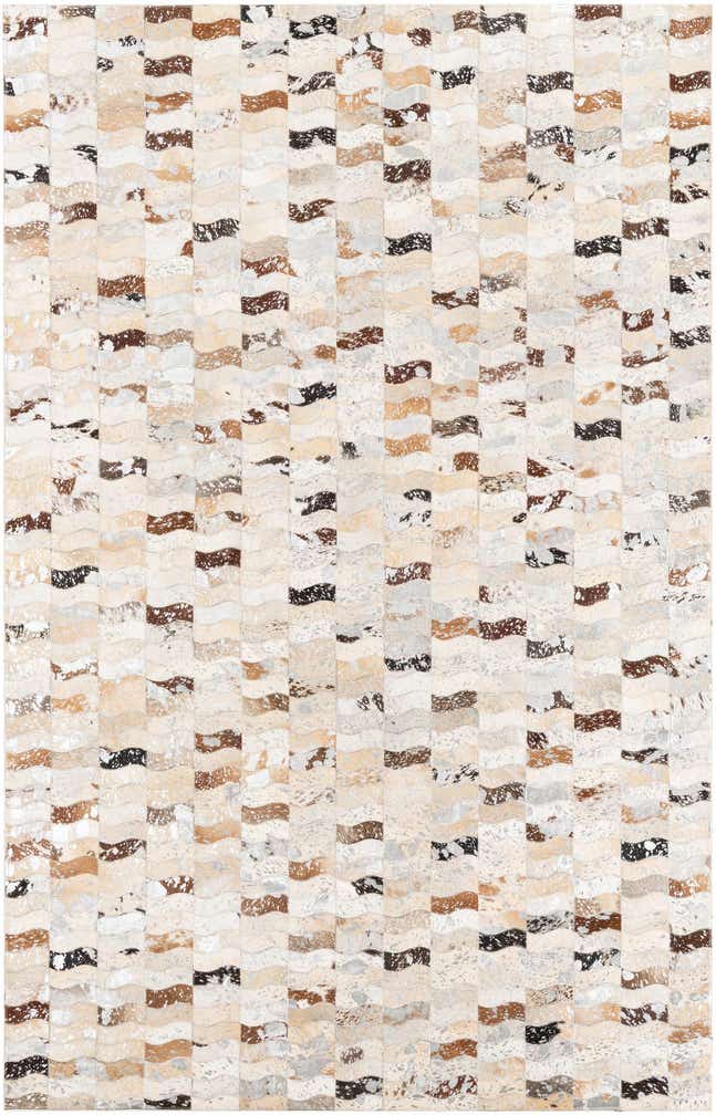 5' x 7' 10 Cowhide Leather Rug