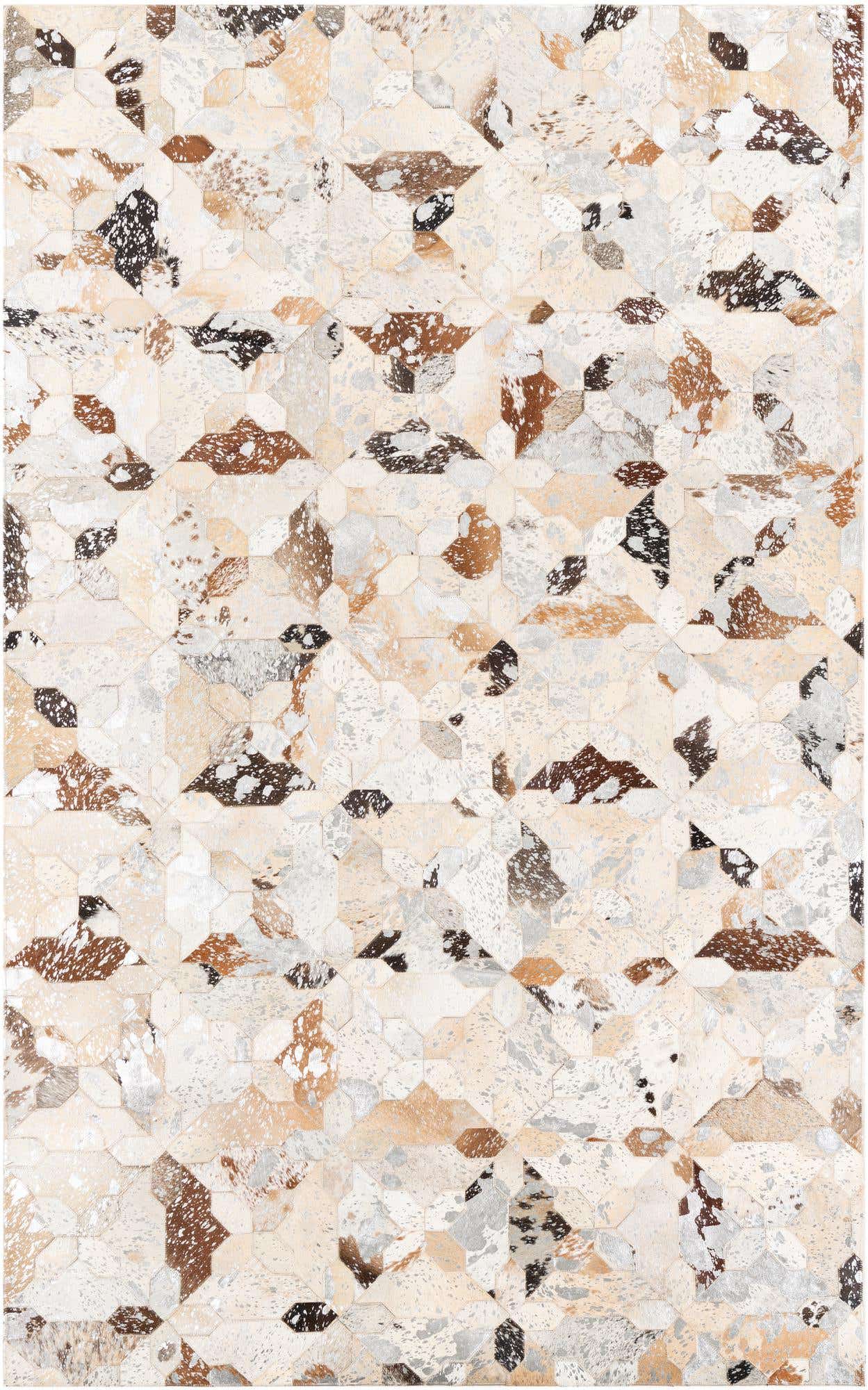 5' x 8' Cowhide Leather Rug