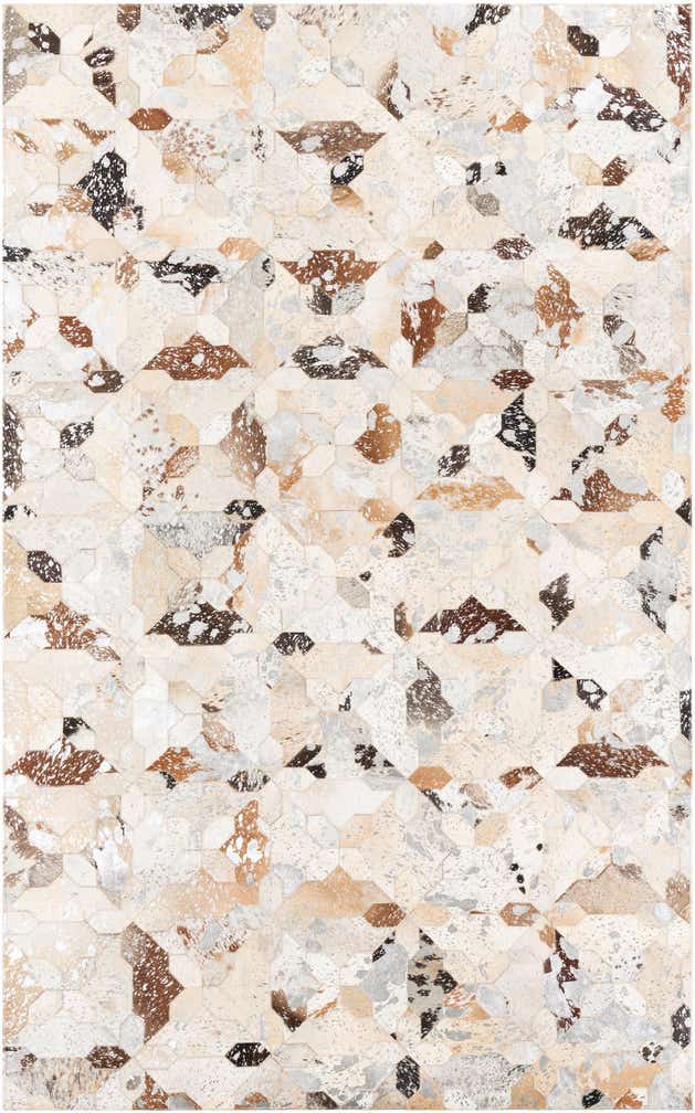 5' x 8' Cowhide Leather Rug