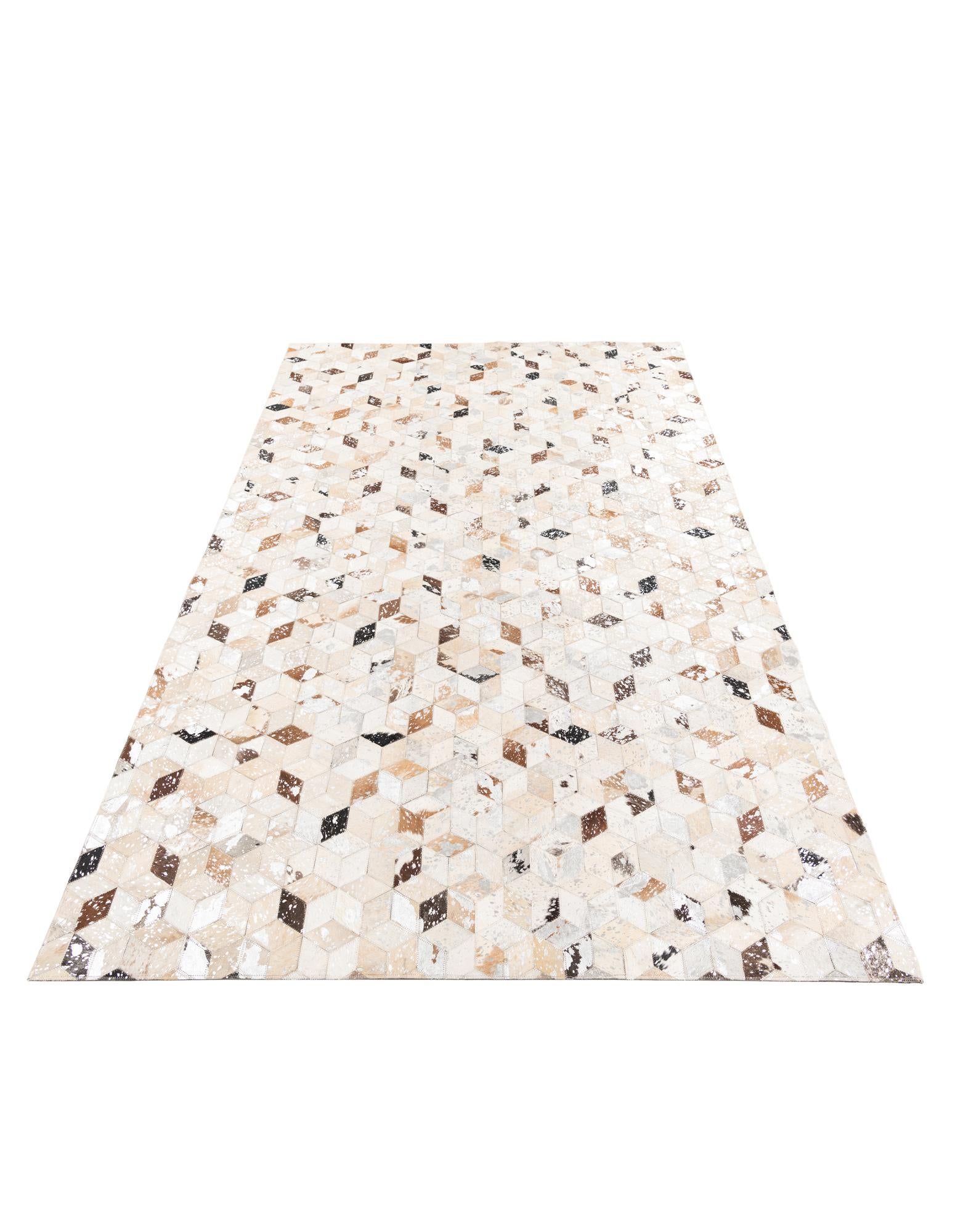 5' x 8' Cowhide Leather Rug