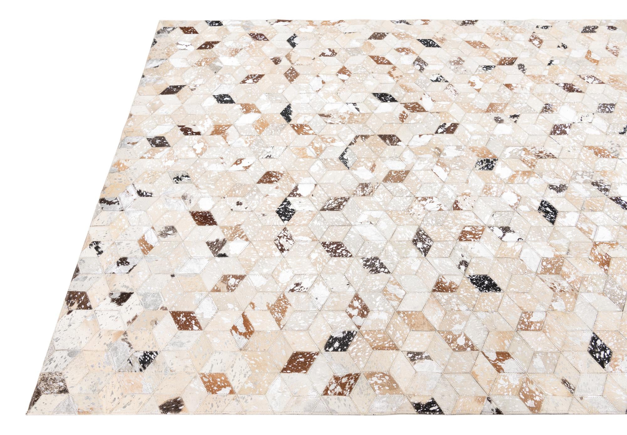 5' x 8' Cowhide Leather Rug