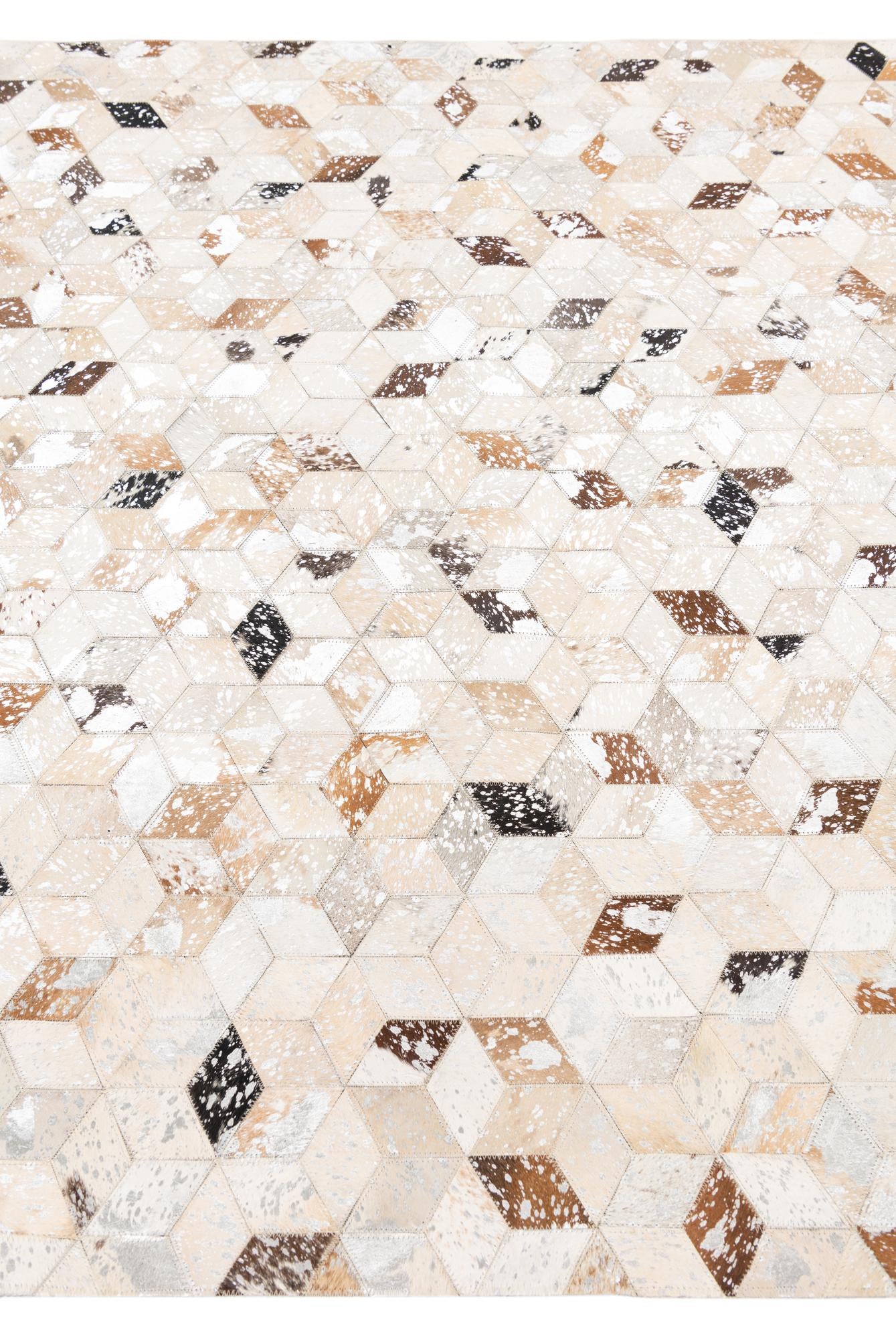 5' x 8' Cowhide Leather Rug