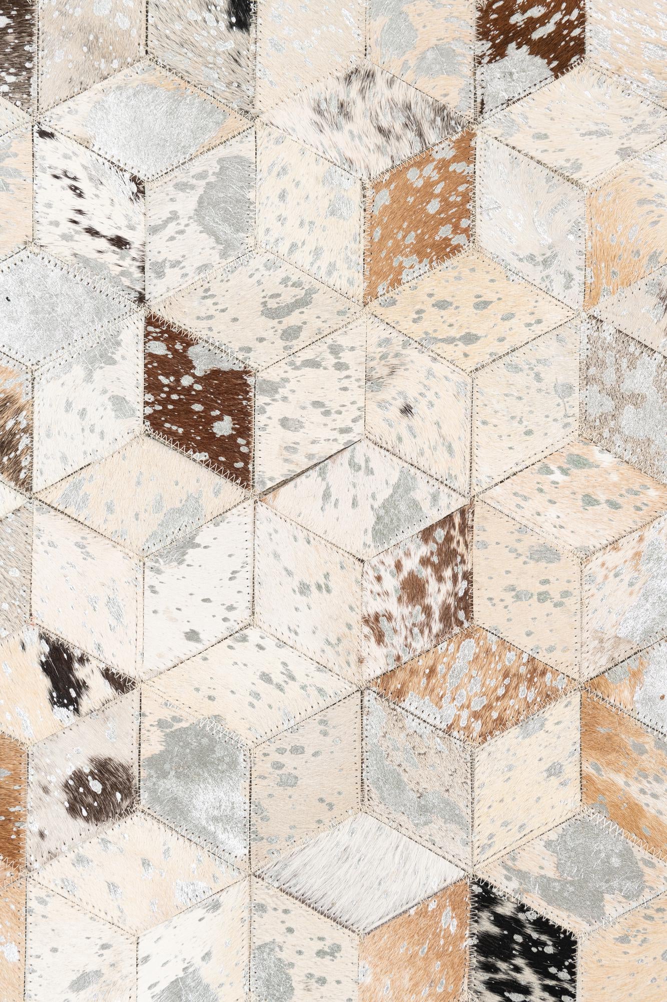 5' x 8' Cowhide Leather Rug