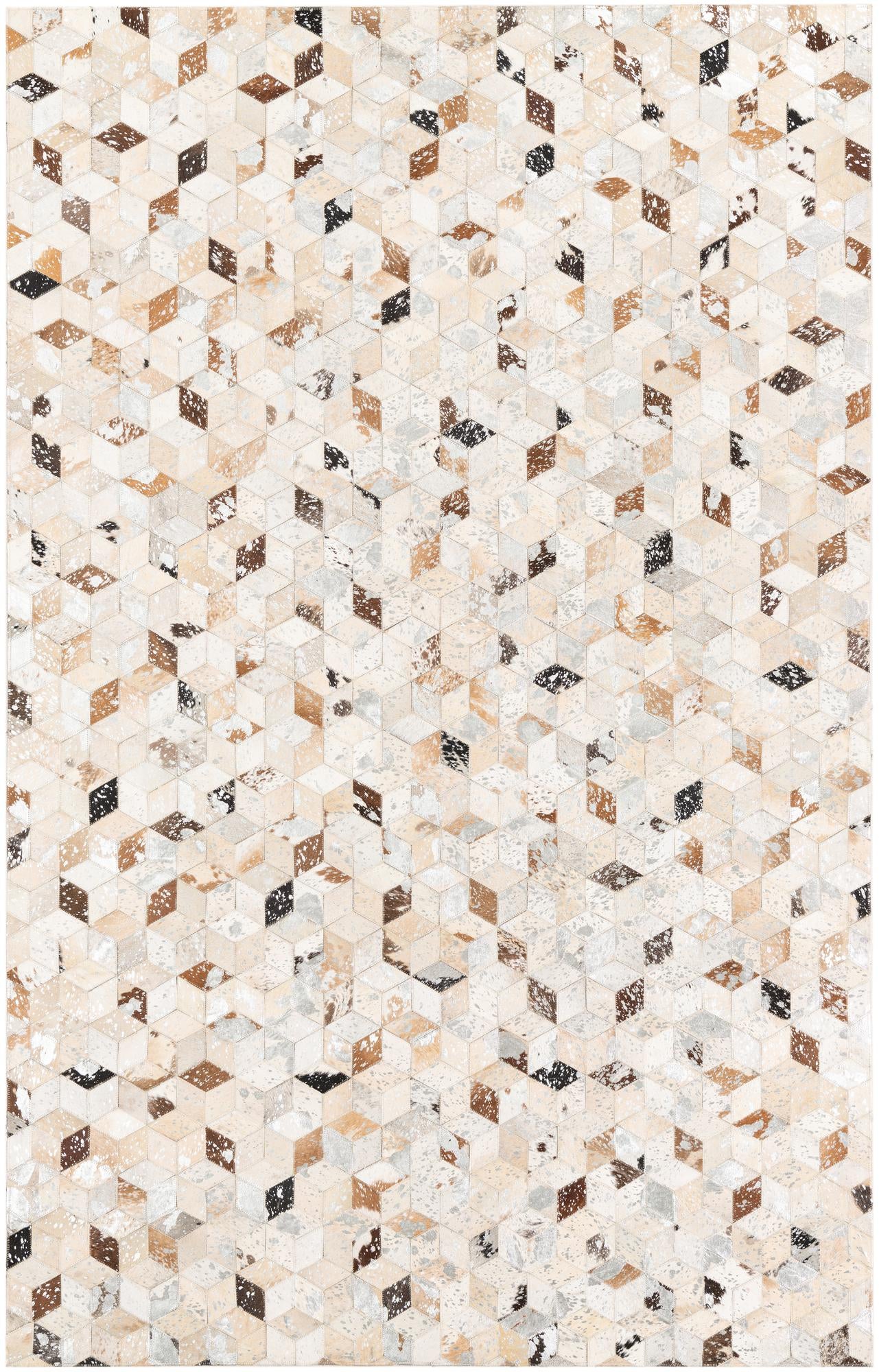 5' x 8' Cowhide Leather Rug