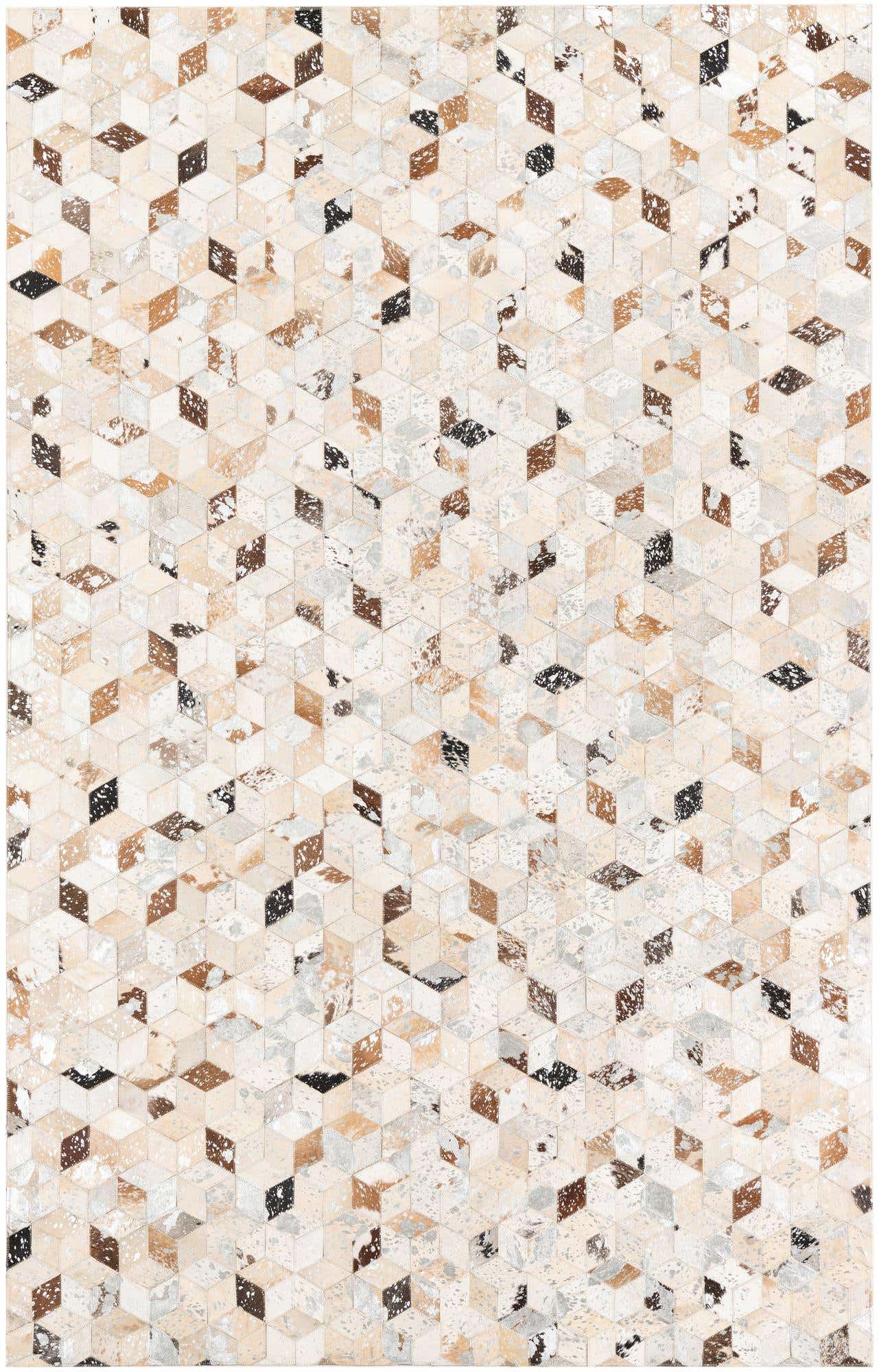 5' x 8' Cowhide Leather Rug