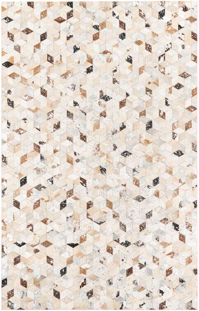 5' x 8' Cowhide Leather Rug