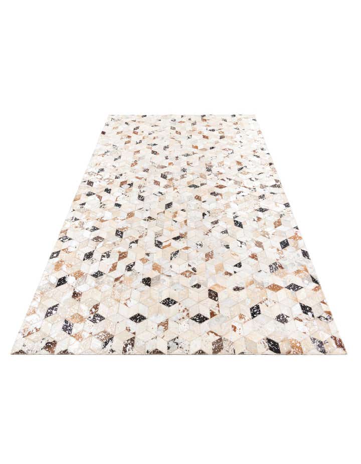 5' x 8' Cowhide Leather Rug