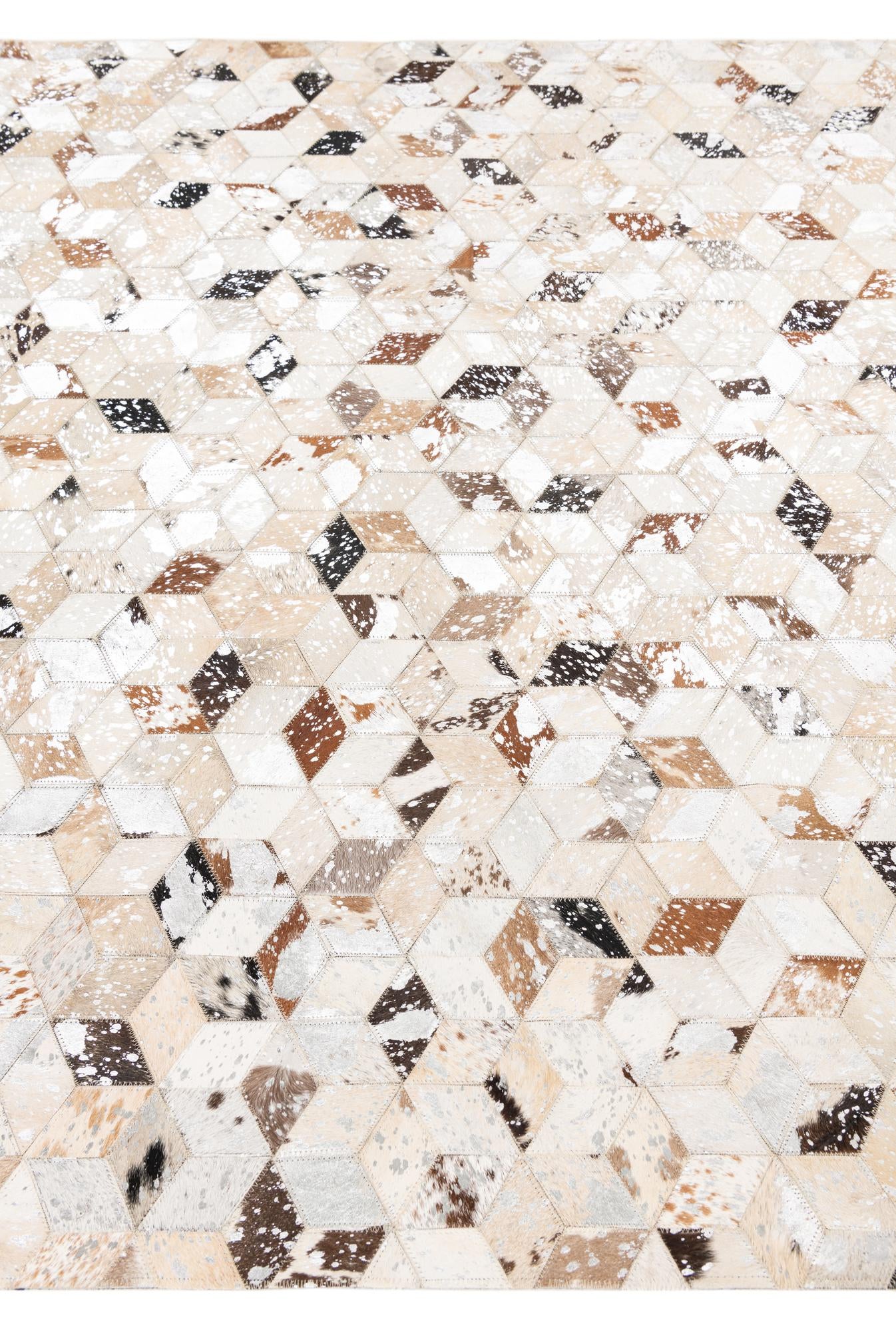 5' x 8' Cowhide Leather Rug