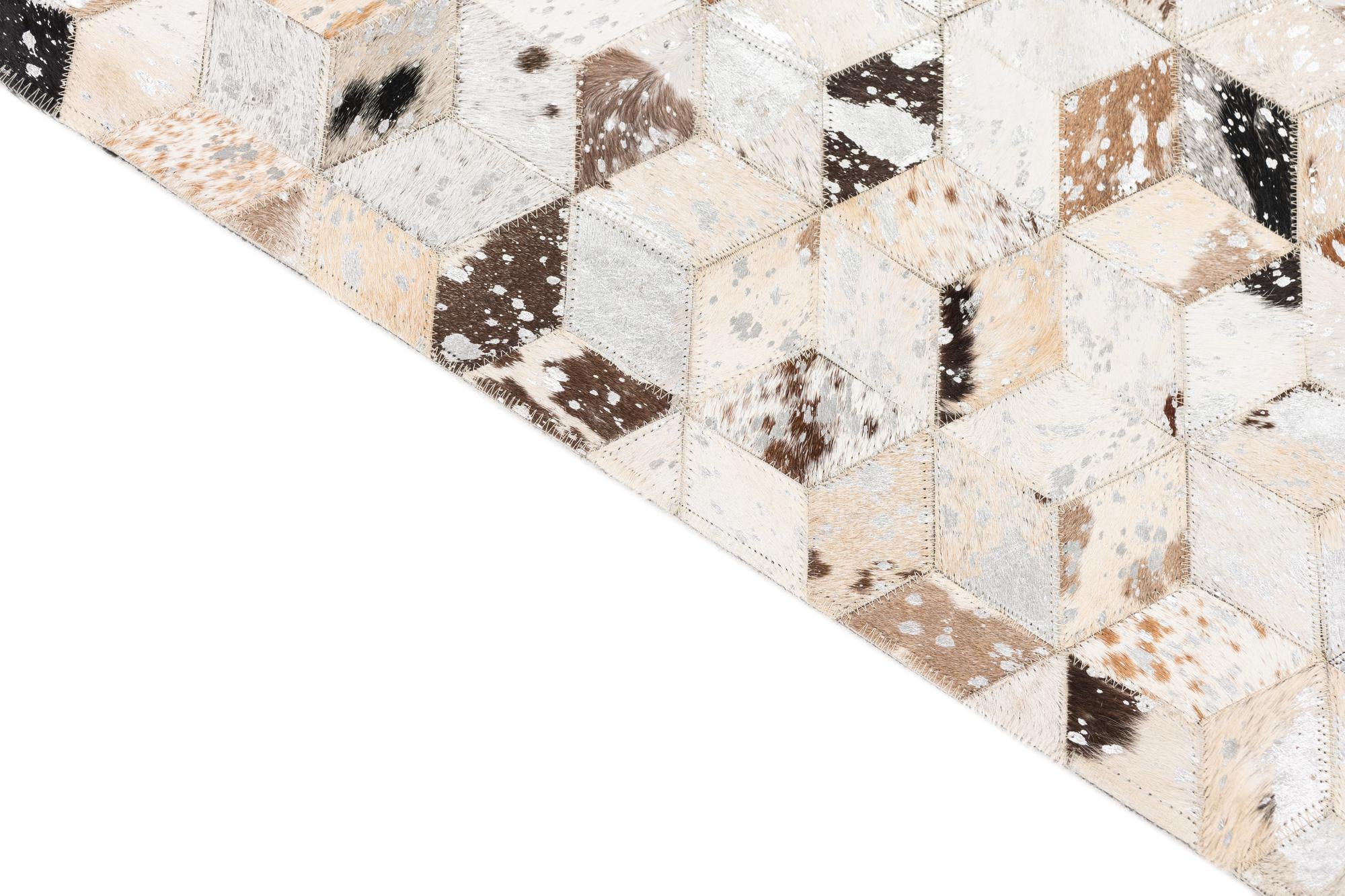 5' x 8' Cowhide Leather Rug