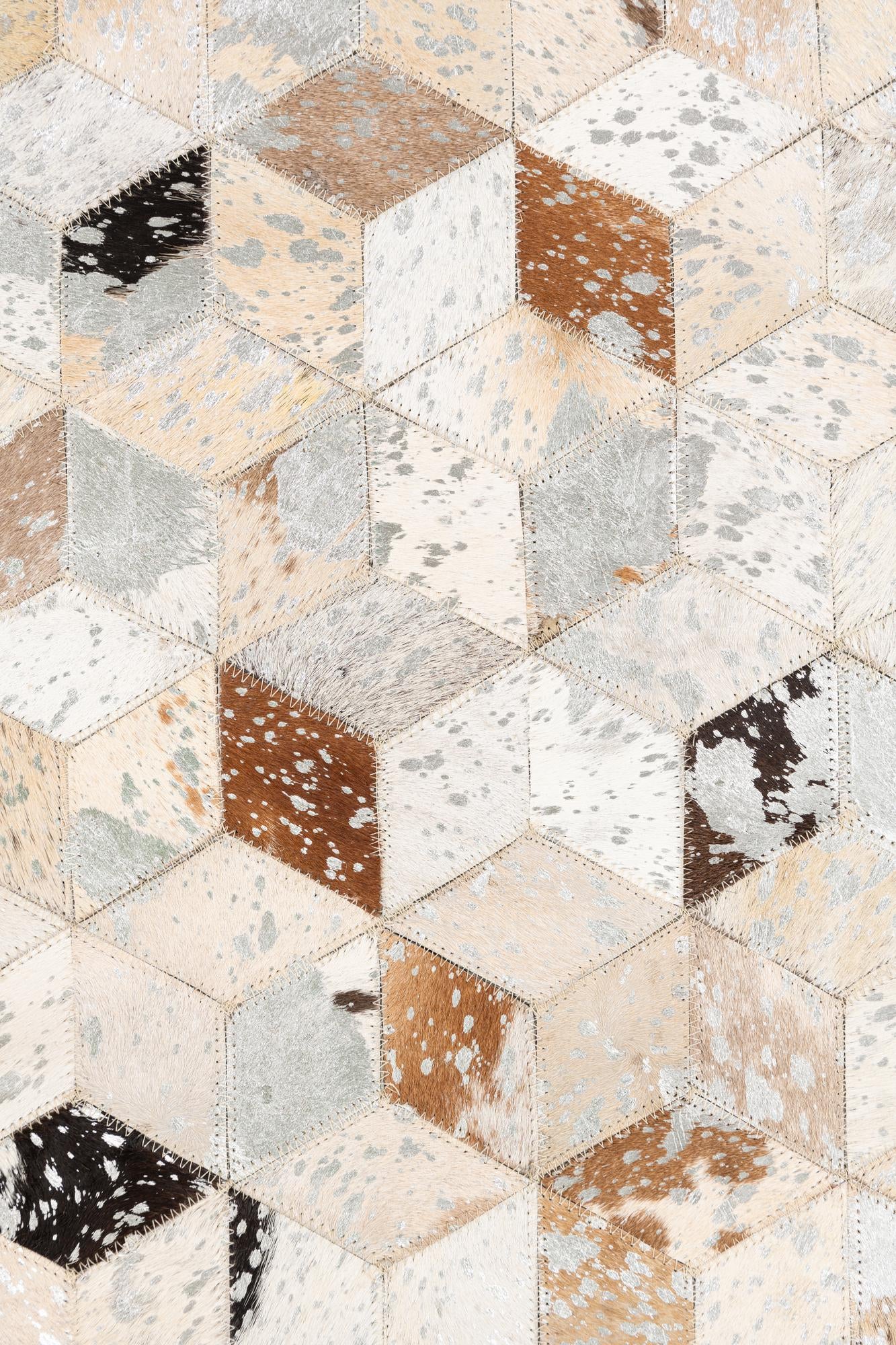 5' x 8' Cowhide Leather Rug