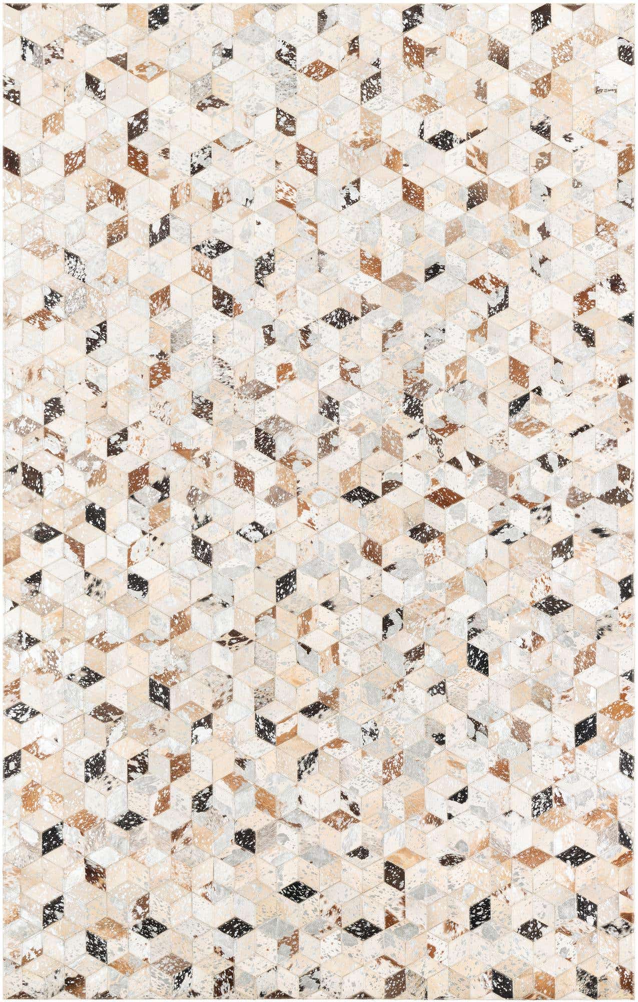 5' x 8' Cowhide Leather Rug