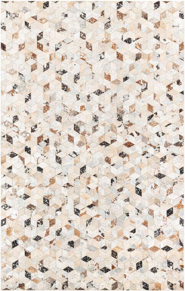 5' x 8' Cowhide Leather Rug