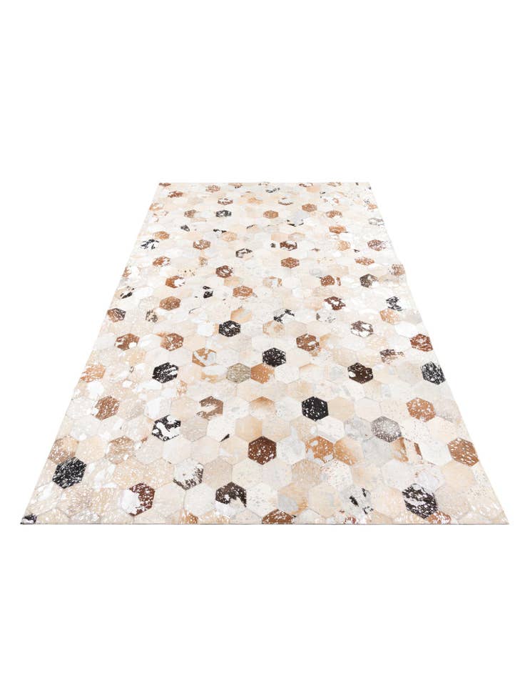 Detail image of 5' 1 x 7' 10 Cowhide Leather Rug