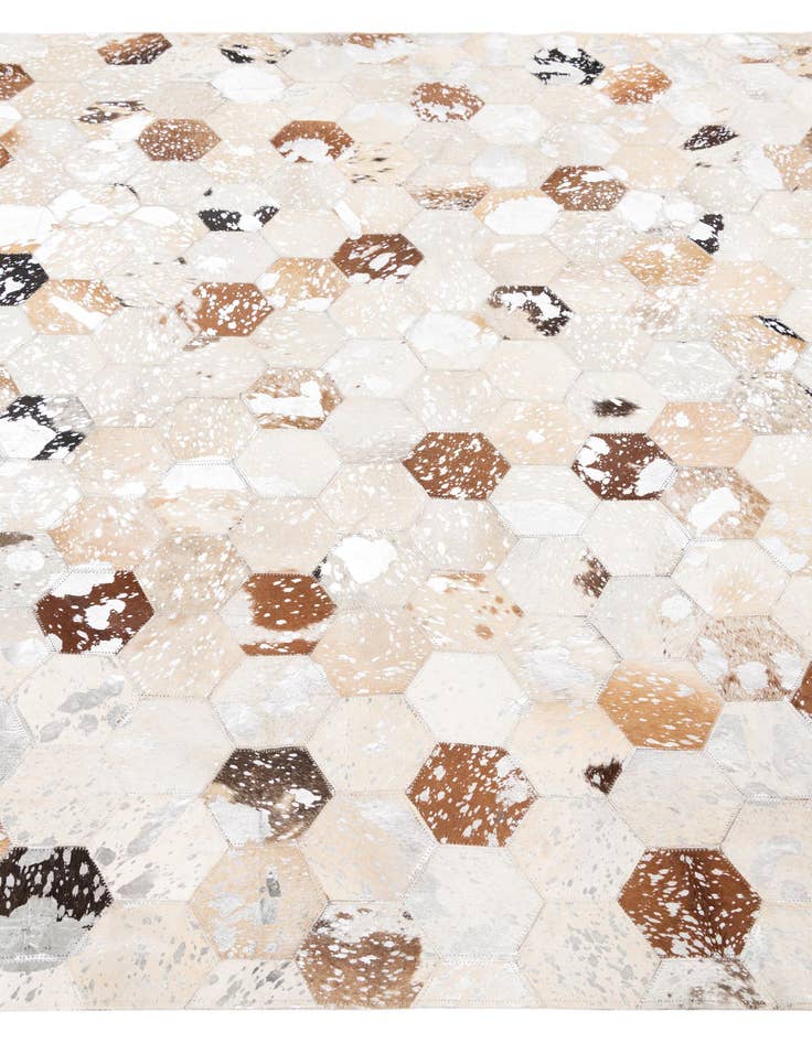 Detail image of 5' 1 x 7' 10 Cowhide Leather Rug