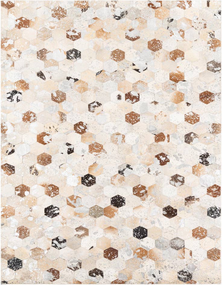 Detail image of 5' 1 x 7' 10 Cowhide Leather Rug