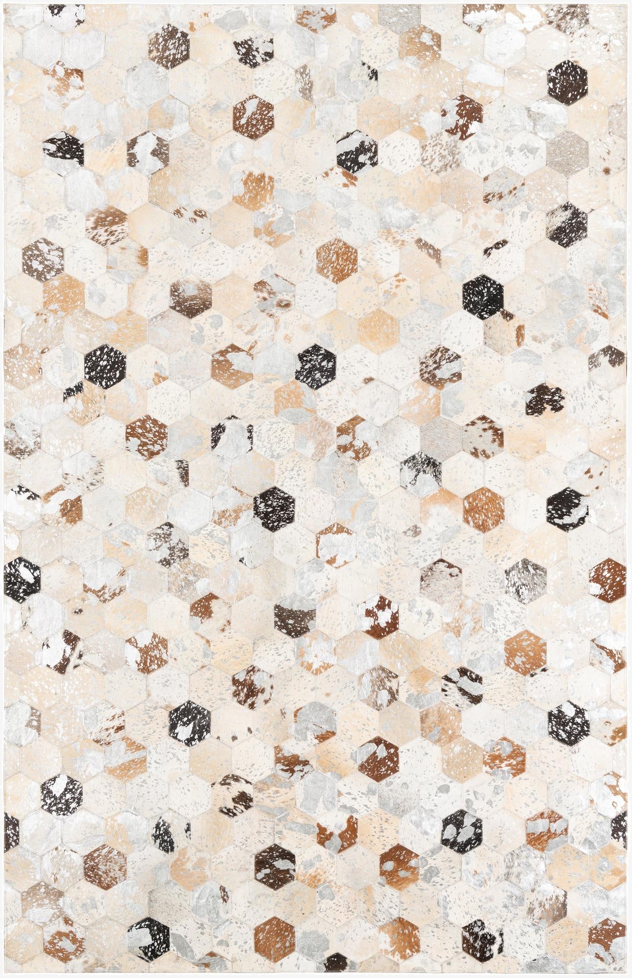 5' x 8' Cowhide Leather Rug