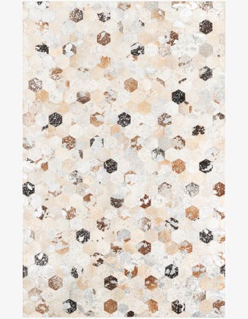 5' x 8' Cowhide Leather Rug