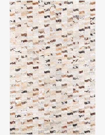 5' x 7' 10 Cowhide Leather Rug