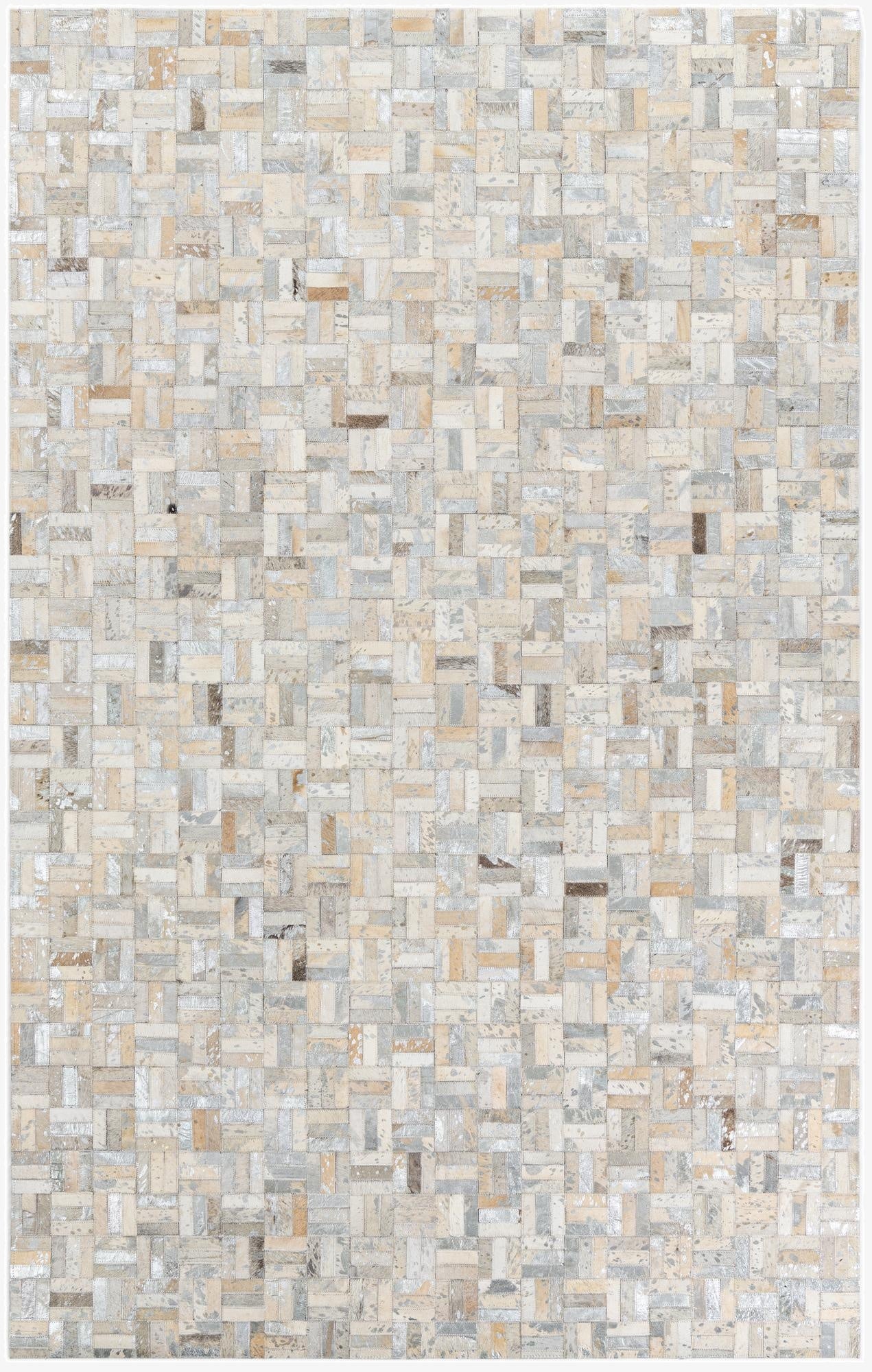 5' x 7' 10 Cowhide Leather Rug