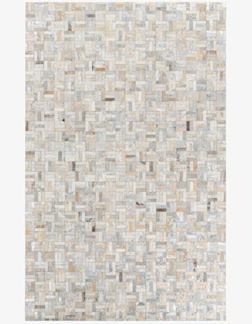 5' x 7' 10 Cowhide Leather Rug