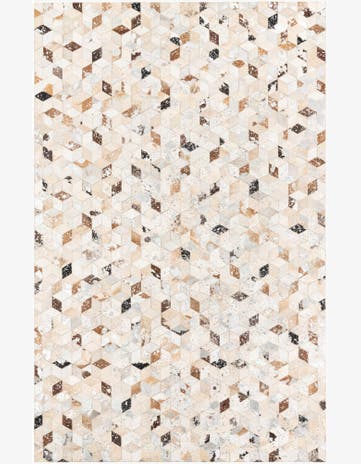 5' x 8' Cowhide Leather Rug