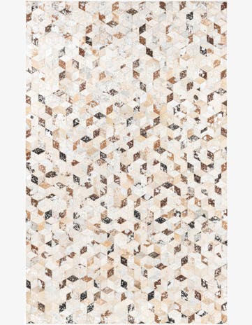 5' x 8' Cowhide Leather Rug