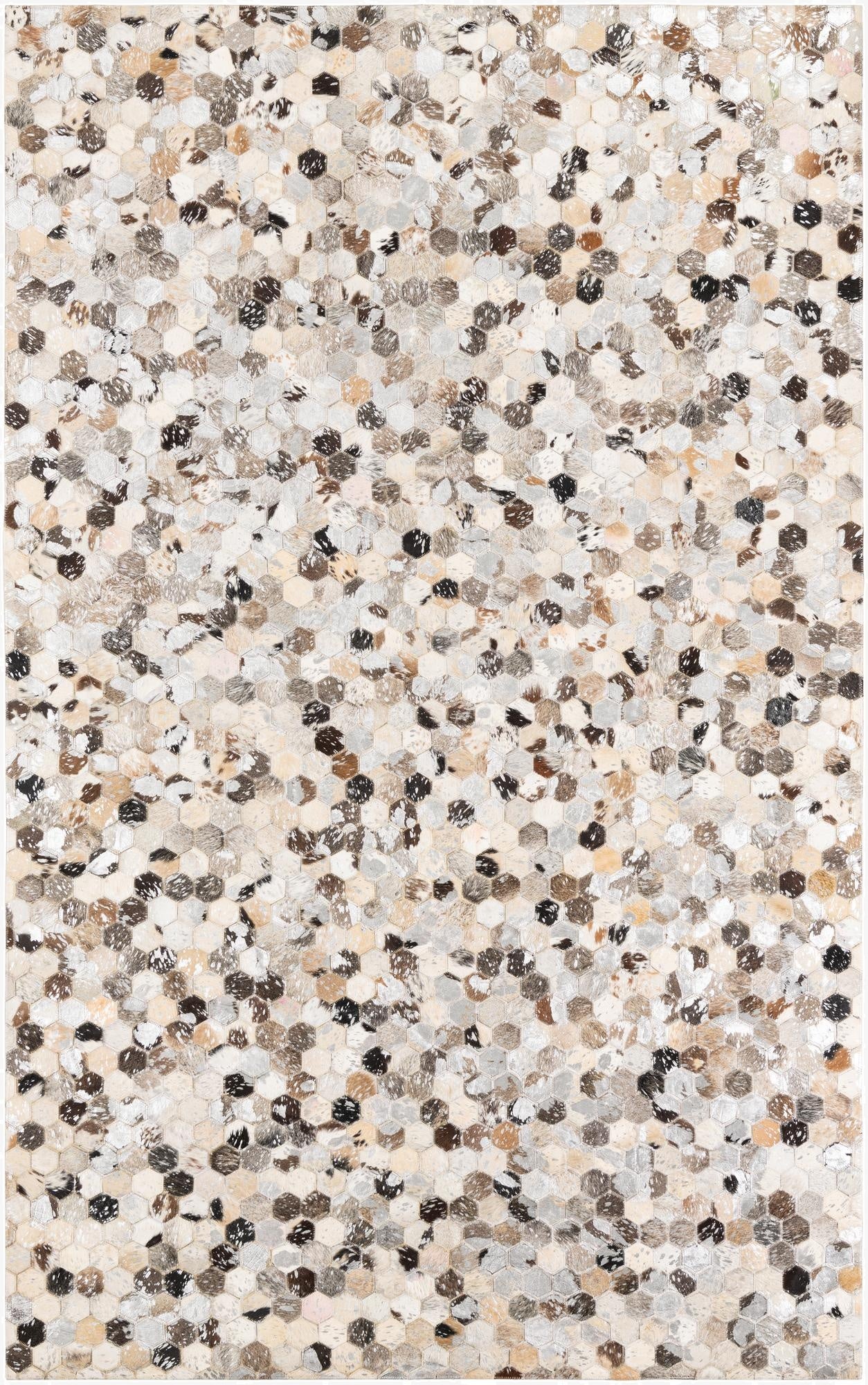 5' x 8' Cowhide Leather Rug