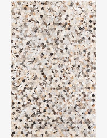5' x 8' Cowhide Leather Rug