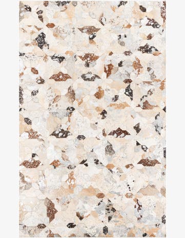 5' x 8' Cowhide Leather Rug