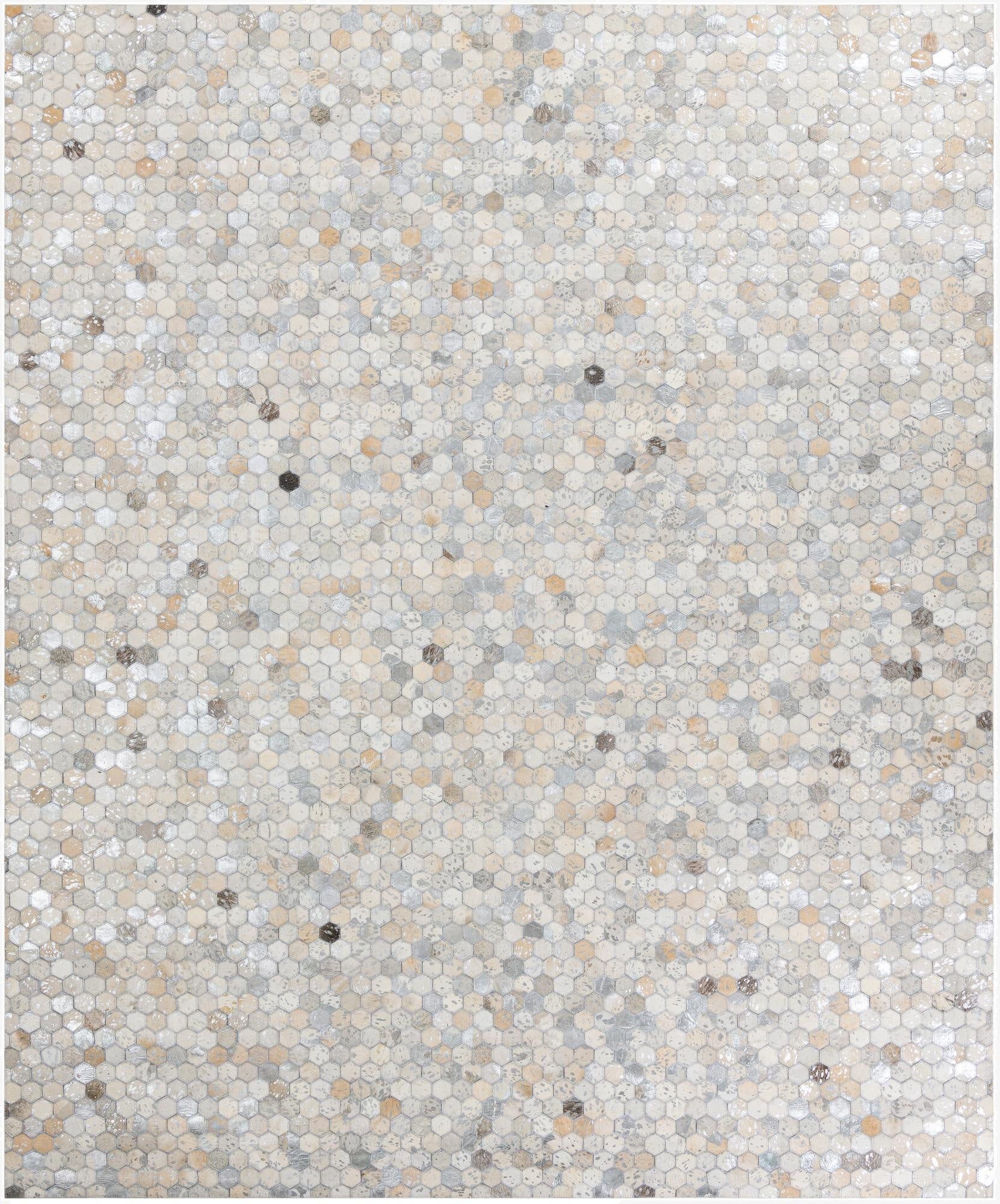 8' 1 x 9' 9 Cowhide Leather Rug